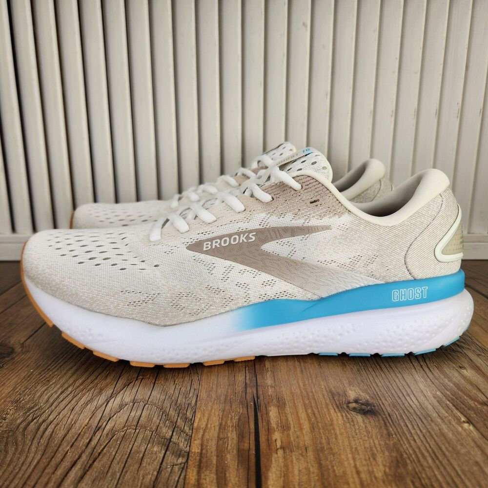 Brooks Ghost 16 Running Shoes Womens Sz 11 B Coconut Blue Sneakers 1204071B181 - Picture 3 of 9